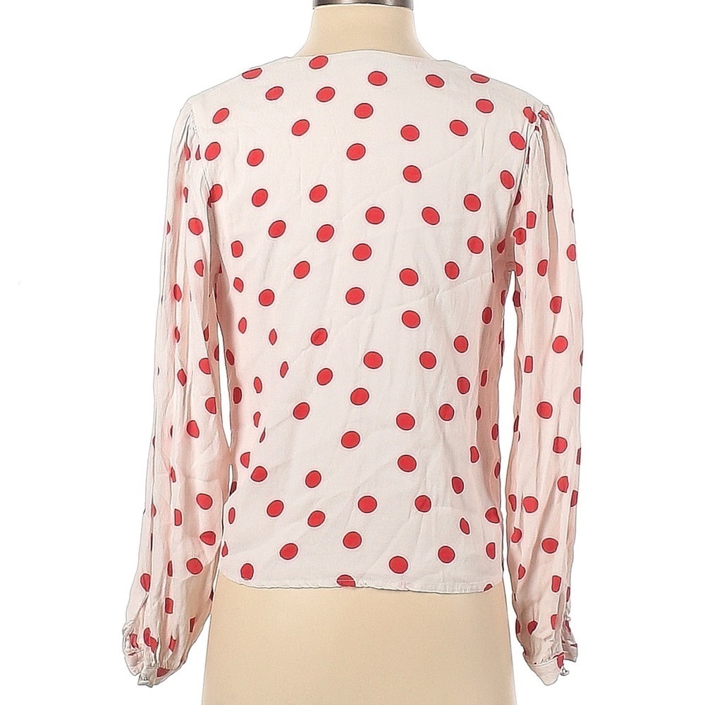Lovers + Friends Long Sleeve Polka Dot Blouse XS - Picture 4 of 6
